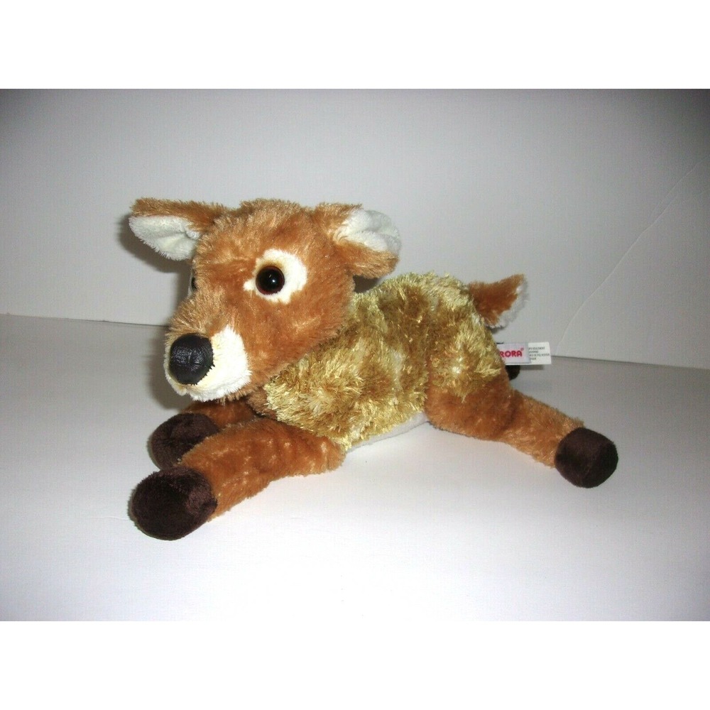 Aurora World Brown White Tail Deer Farrah Fawn Plush Bean Bag 12"